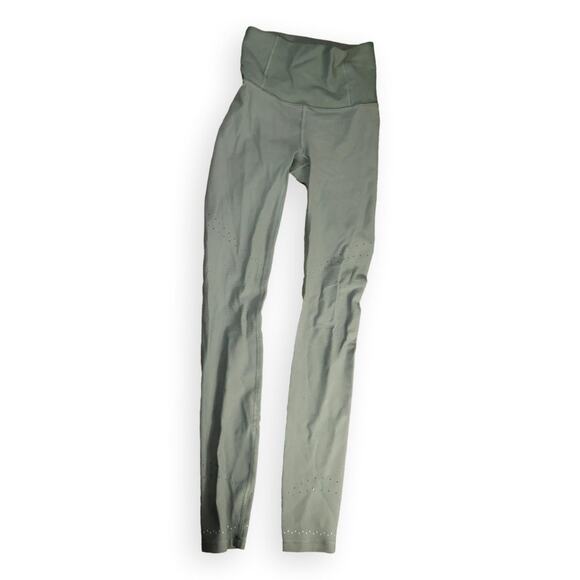 Lululemon In Focus Run Tight 27” Sage Green 2 - Picture 1 of 6